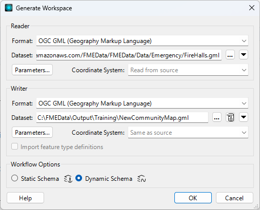 Generating a dynamic workspace